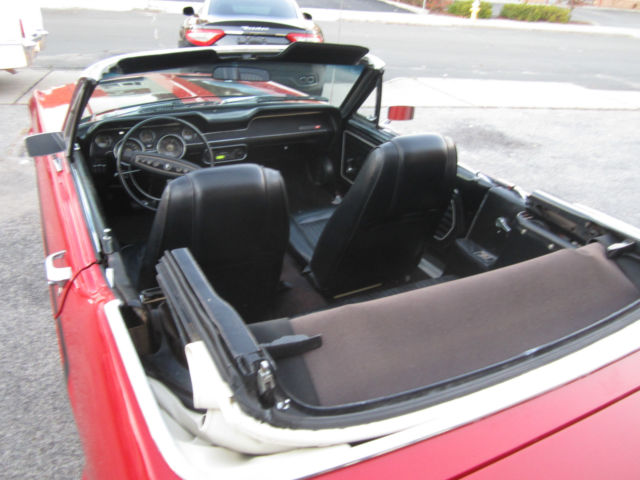 1968 Red Ford Mustang Convertible