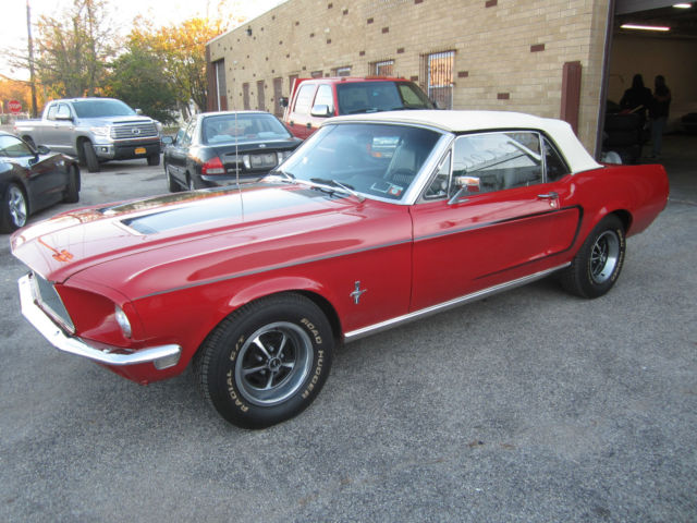 1968 Red Ford Mustang Convertible