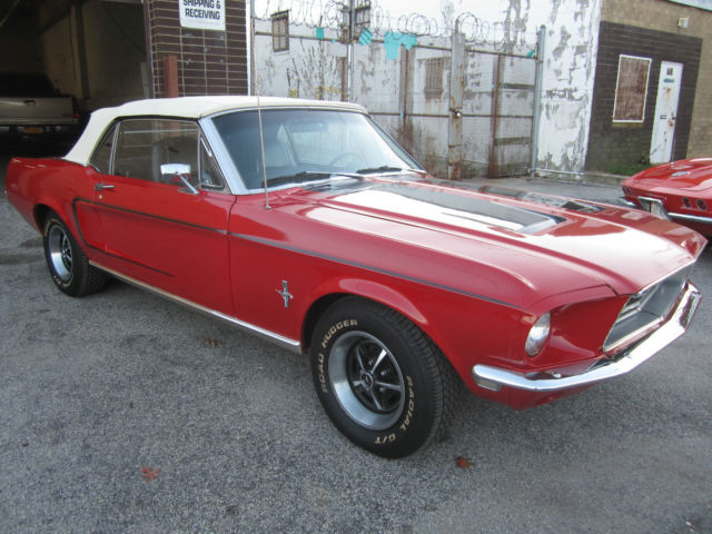 1968 Red Ford Mustang Convertible