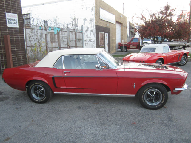 1968 Red Ford Mustang Convertible