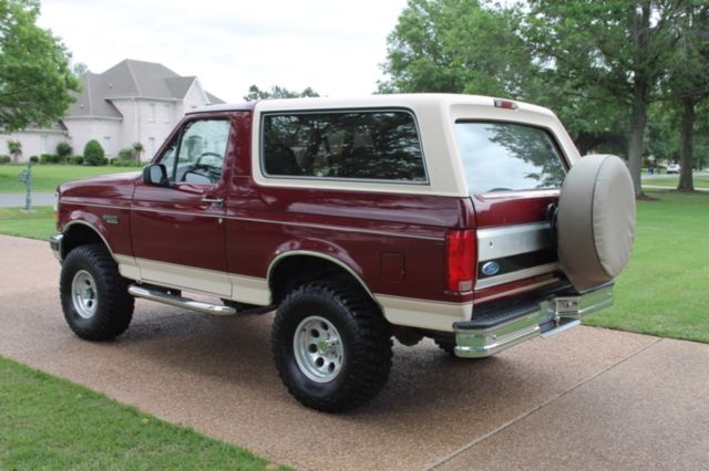 1993 Burgundy Ford Bronco