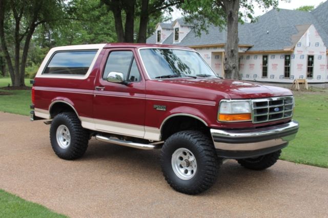 1993 Burgundy Ford Bronco