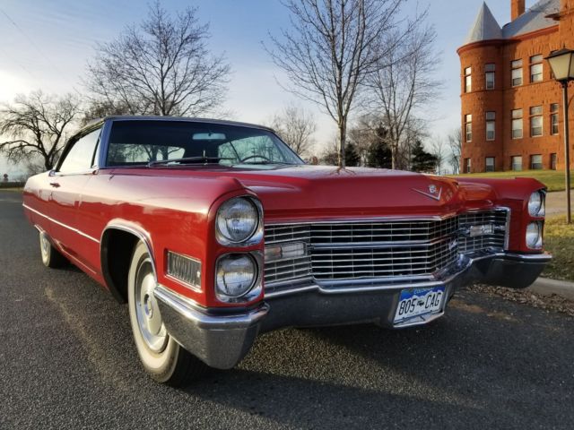 1966 red Cadillac DeVille Convertible