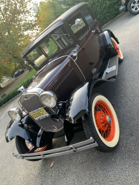1930 Brown And Black two tone Ford Model A 2 door Sedan
