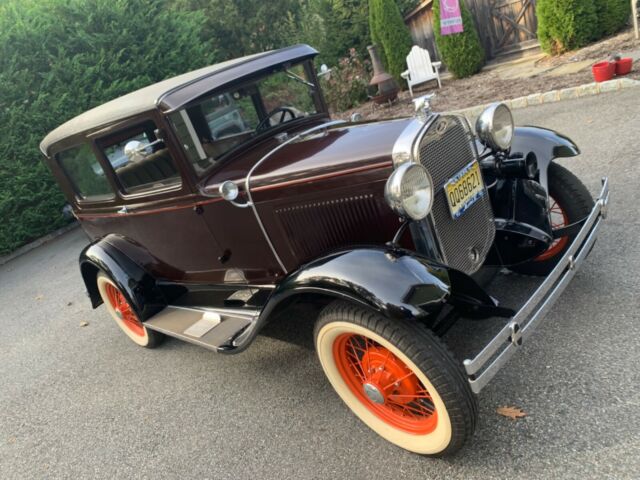 1930 Brown And Black two tone Ford Model A 2 door Sedan