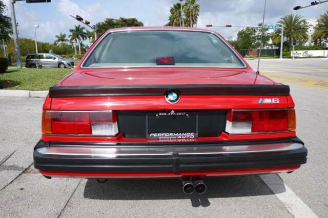 1987 Red BMW M6 Coupe