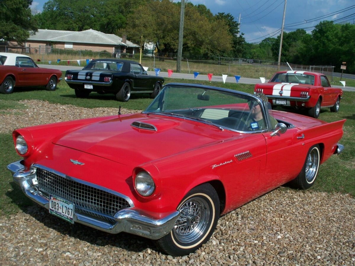 1957 Red Ford Thunderbird Convertible