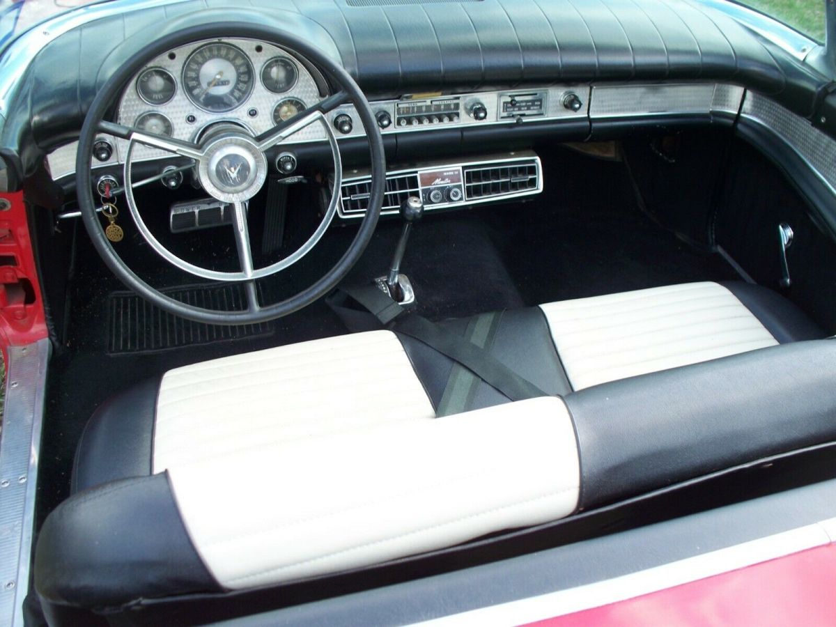 1957 Red Ford Thunderbird Convertible