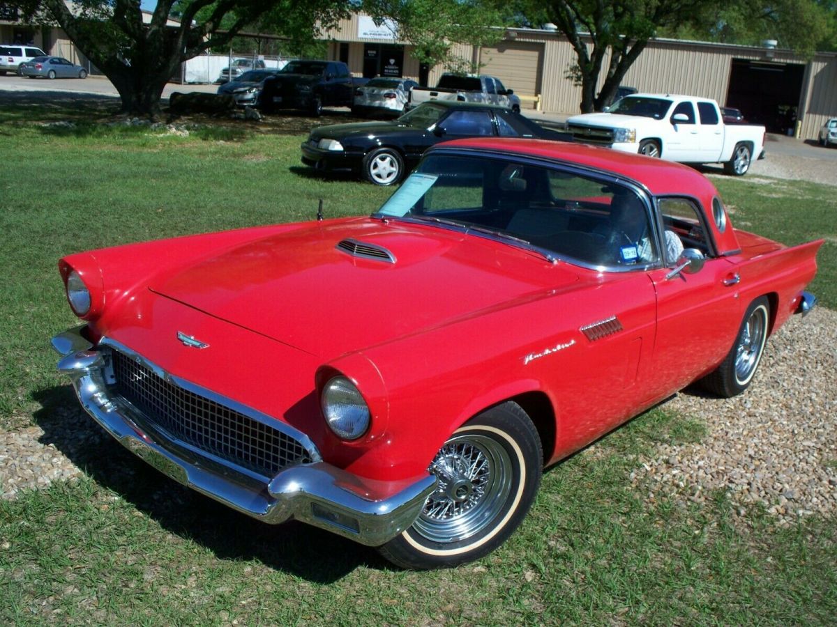 1957 Red Ford Thunderbird Convertible