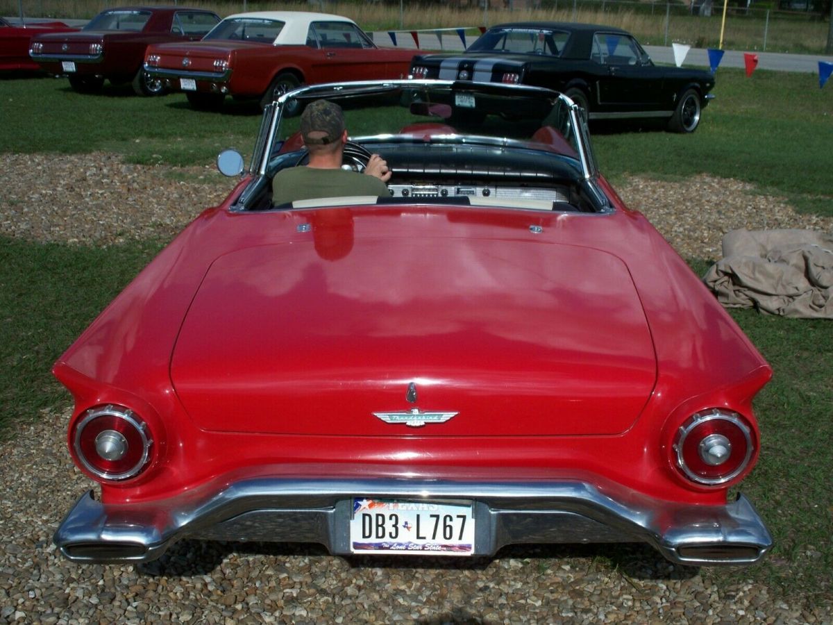 1957 Red Ford Thunderbird Convertible