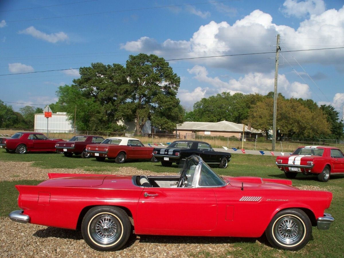 1957 Red Ford Thunderbird Convertible