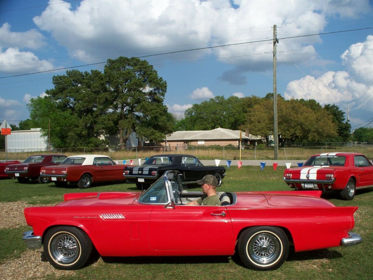 1957 Red Ford Thunderbird Convertible