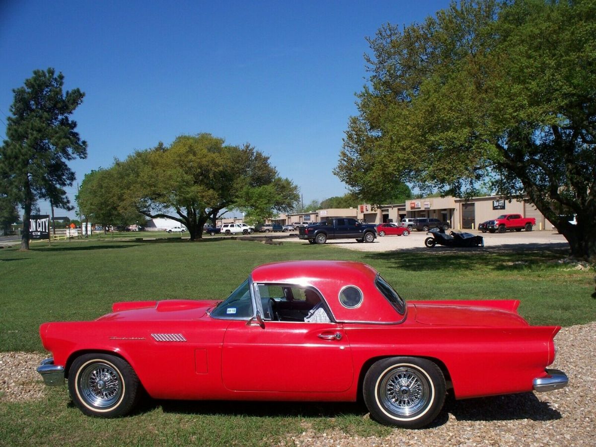 1957 Red Ford Thunderbird Convertible