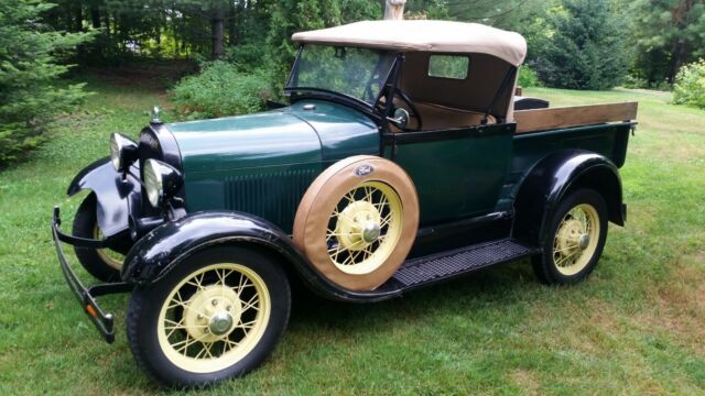 1930 Green Ford Model A Convertible
