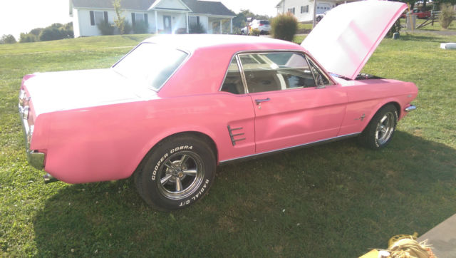 1966 pink Ford Mustang