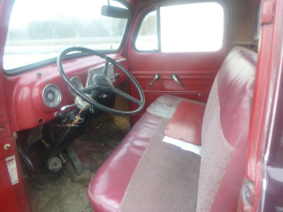 1952 Red Ford F-100 Standard Cab Pickup