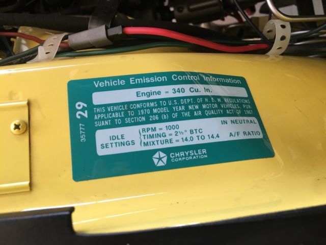 1970 Yellow Plymouth Barracuda Coupe