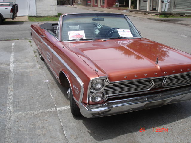 1966 Gold Plymouth Fury Convertible
