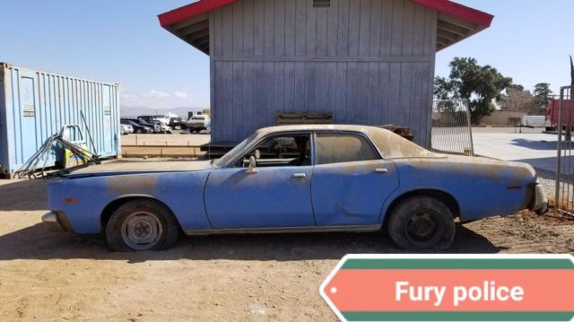 1978 Blue Plymouth Fury Sedan