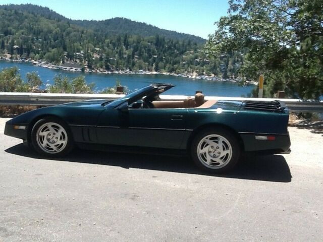 1990 Polo green with tan top Chevrolet Corvette Convertible