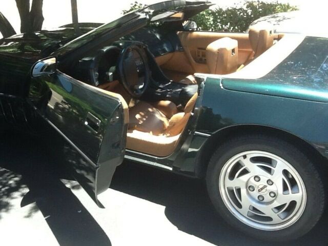 1990 Polo green with tan top Chevrolet Corvette Convertible