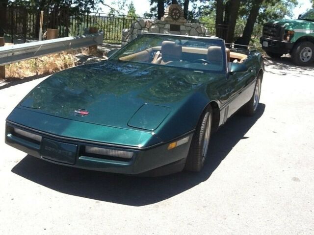1990 Polo green with tan top Chevrolet Corvette Convertible