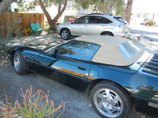1990 Polo green with tan top Chevrolet Corvette Convertible