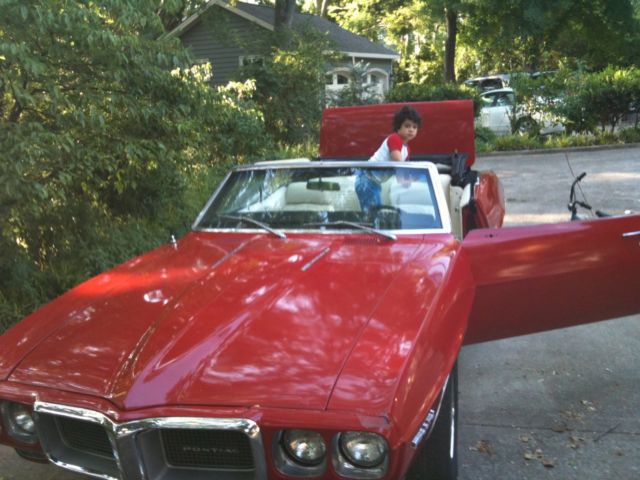 1969 Red Pontiac Firebird Convertible