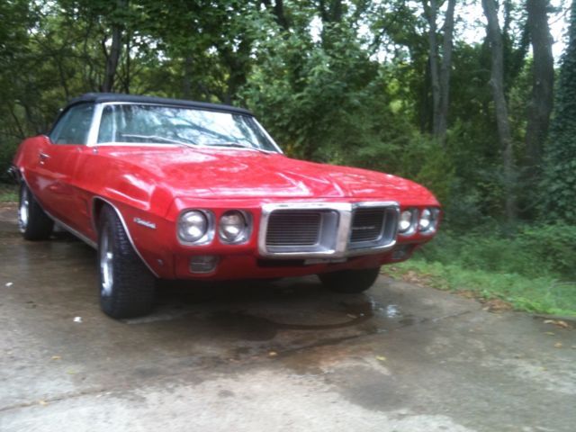 1969 Red Pontiac Firebird Convertible