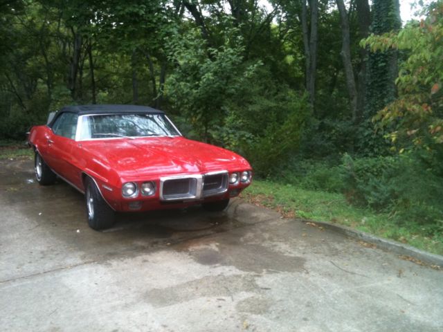 1969 Red Pontiac Firebird Convertible