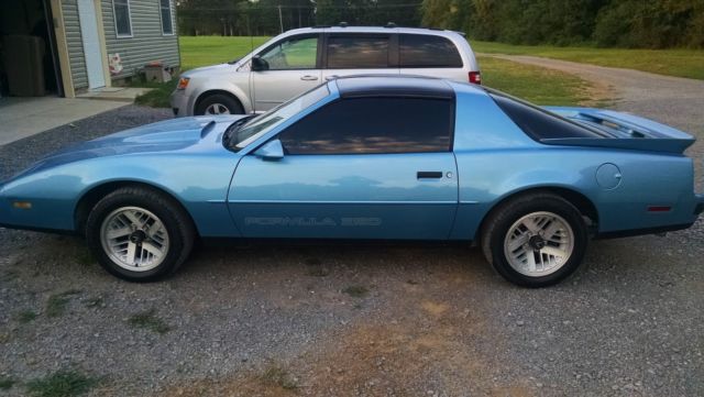 1989 Blue Pontiac Firebird Hatchback