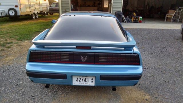 1989 Blue Pontiac Firebird Hatchback
