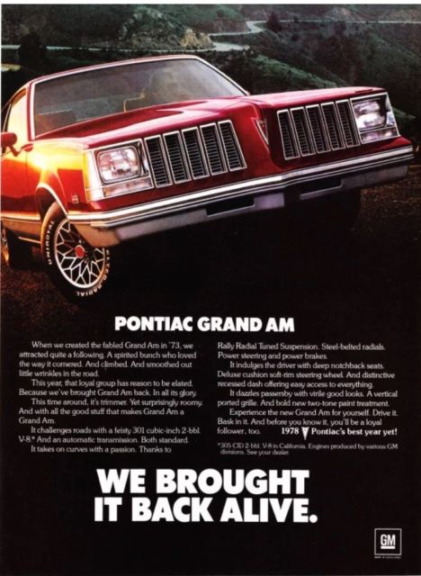 1978 Black Pontiac Grand Am Coupe