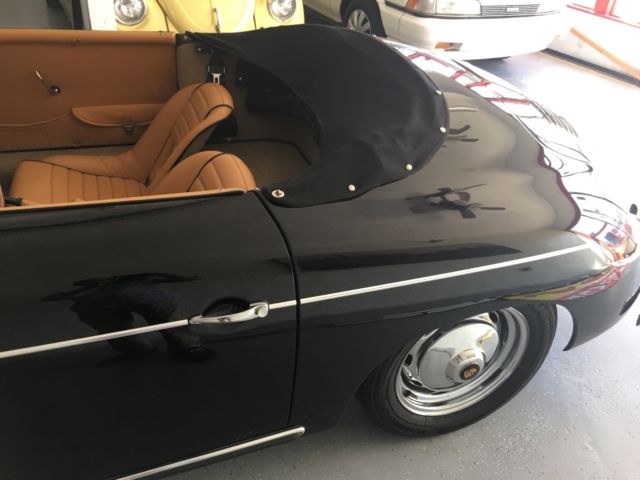 1957 Black Porsche 356 Convertible