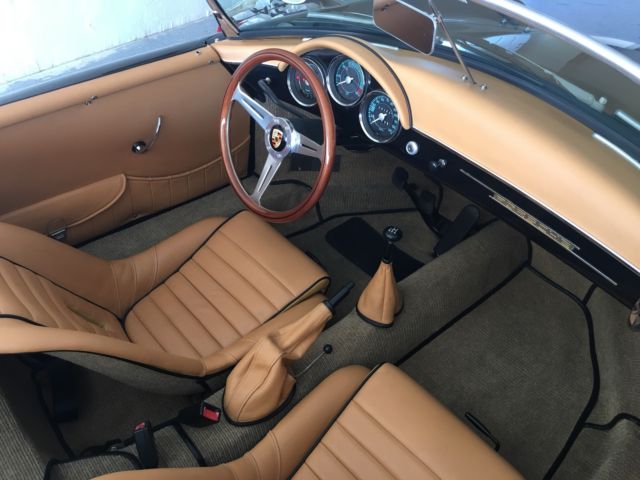 1957 Black Porsche 356 Convertible