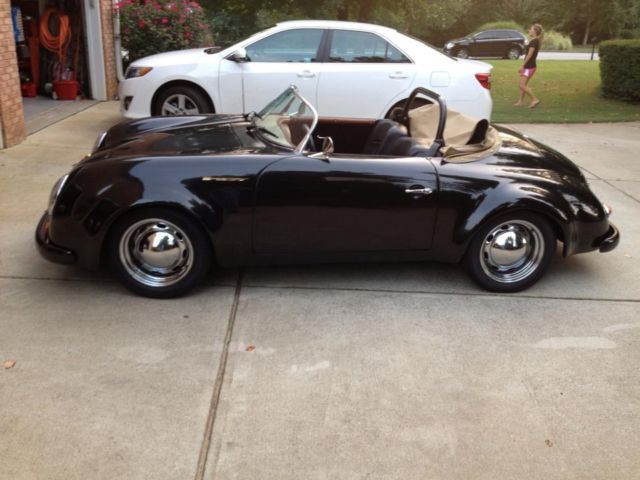1956 Black Porsche 356 Convertible