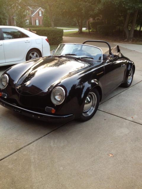1956 Black Porsche 356 Convertible