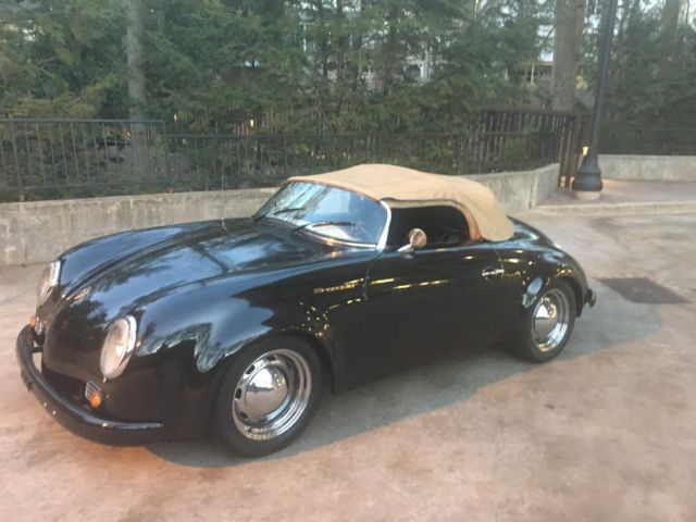 1956 Black Porsche 356 Convertible