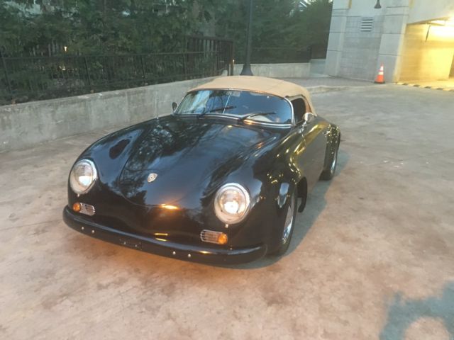 1956 Black Porsche 356 Convertible
