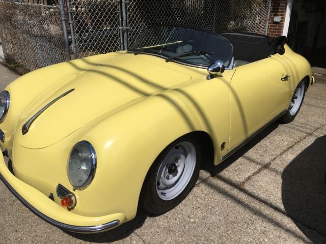 1956 Black Porsche 356 Convertible