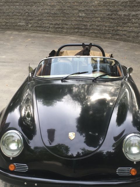 1956 Black Porsche 356 Convertible