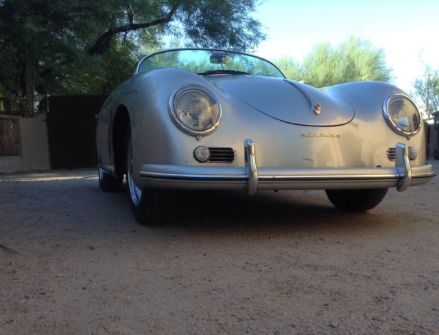 1957 Silver Porsche 356 Convertible