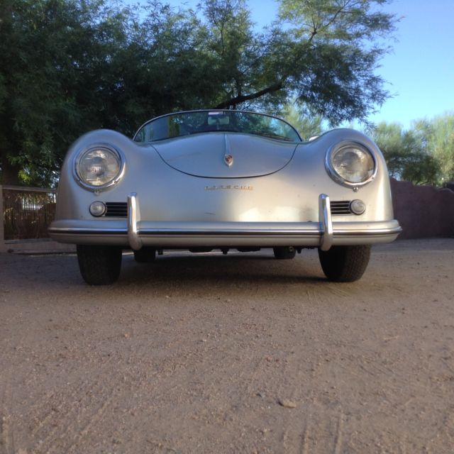 1957 Silver Porsche 356 Convertible