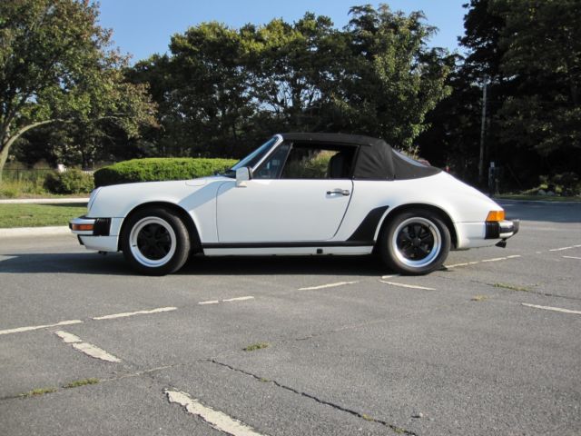 1987 White Porsche 911 Convertible