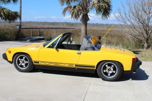 1976 Yellow Porsche 914 Convertible