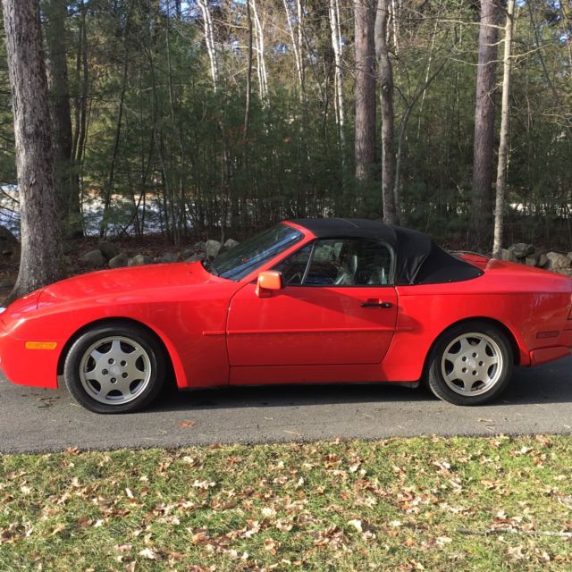 1990 Red Porsche 944 Convertible