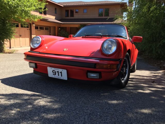 1985 Red Porsche 911 Convertible