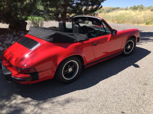 1985 Red Porsche 911 Convertible