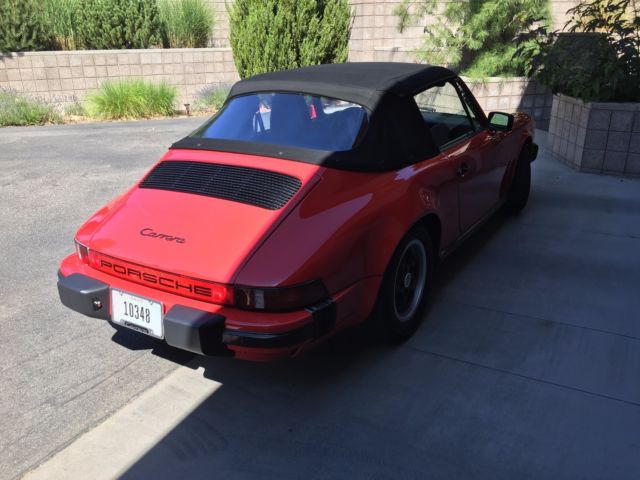 1985 Red Porsche 911 Convertible