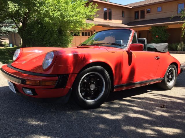 1985 Red Porsche 911 Convertible